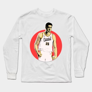 zach edey comic style Long Sleeve T-Shirt